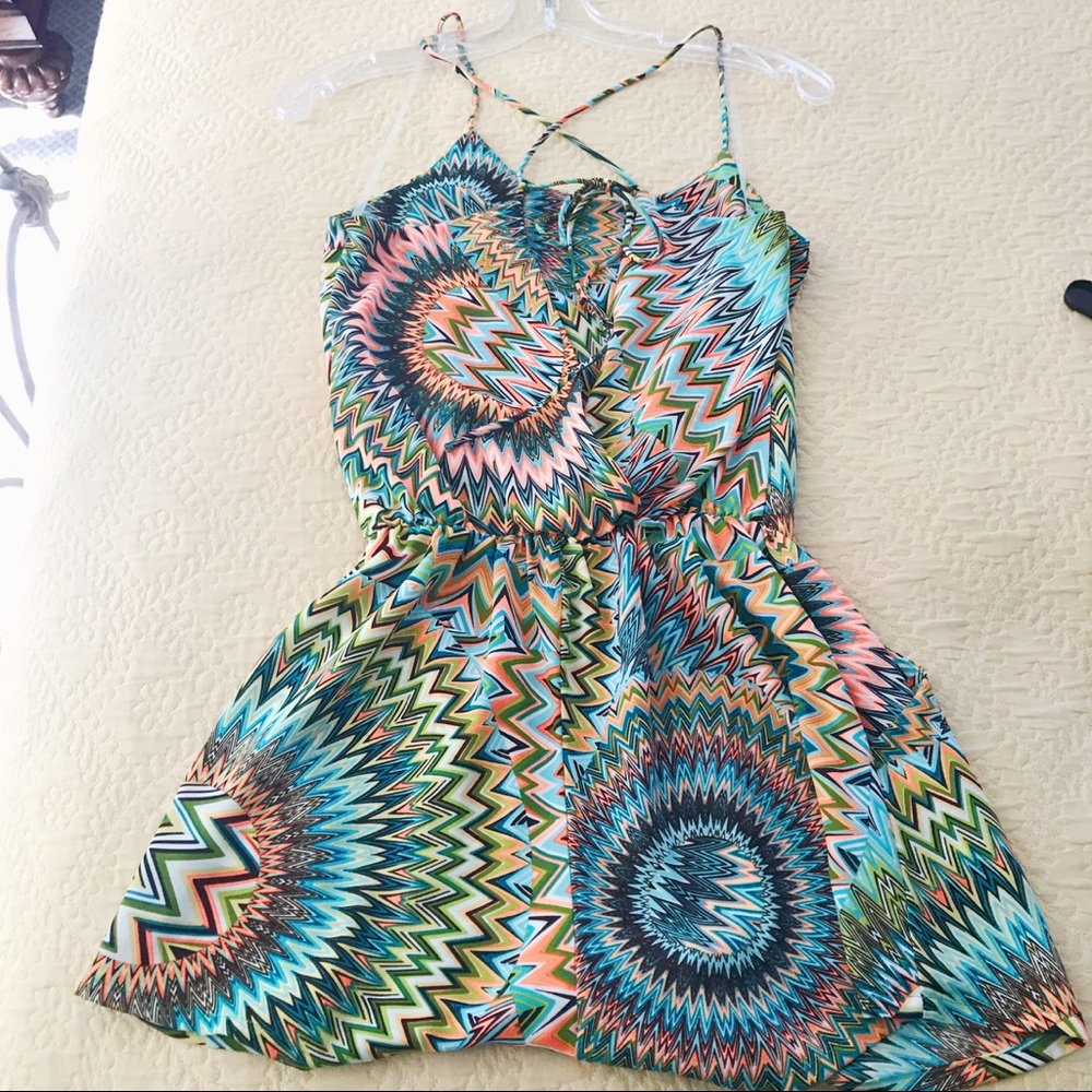 Multicolor romper *never worn*